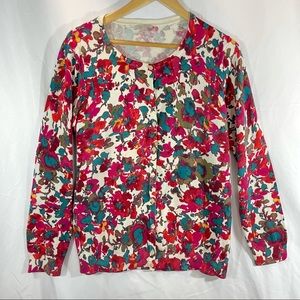Talbots Floral Charming Cardigan Plus Size 1X